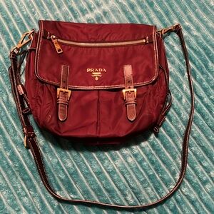 Prada RARE FIND Bordeaux Large Crossbody